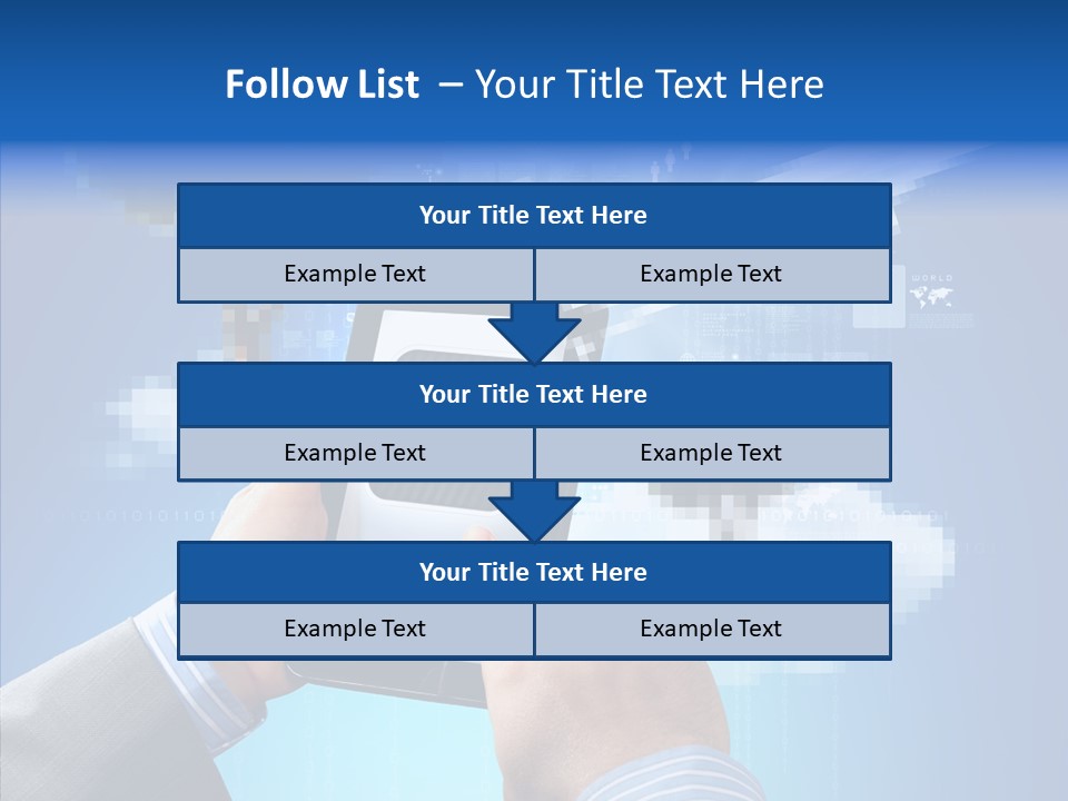 Male Modern Blue PowerPoint Template