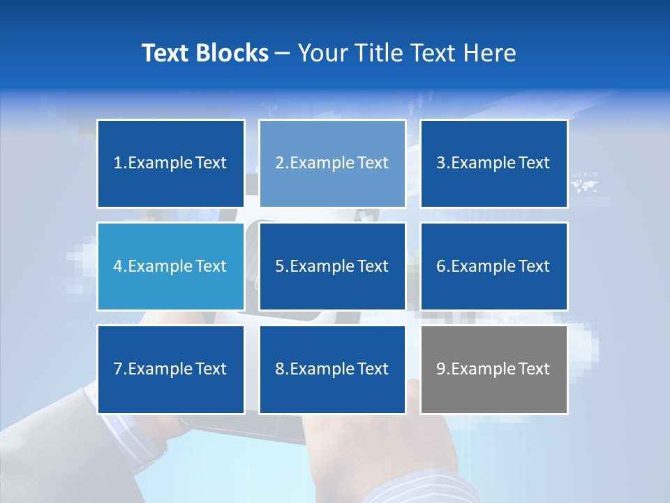 Male Modern Blue PowerPoint Template