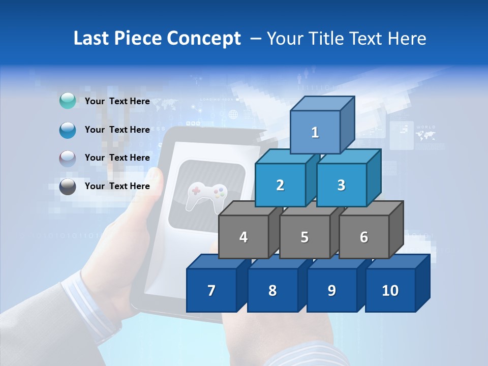 Male Modern Blue PowerPoint Template