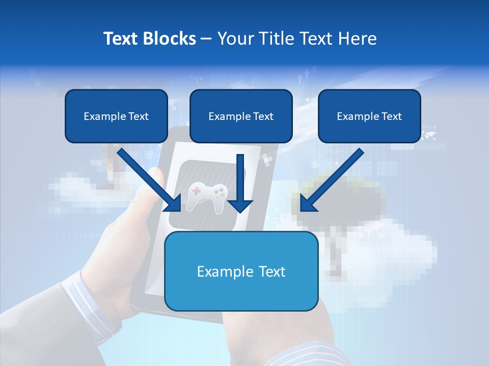 Male Modern Blue PowerPoint Template