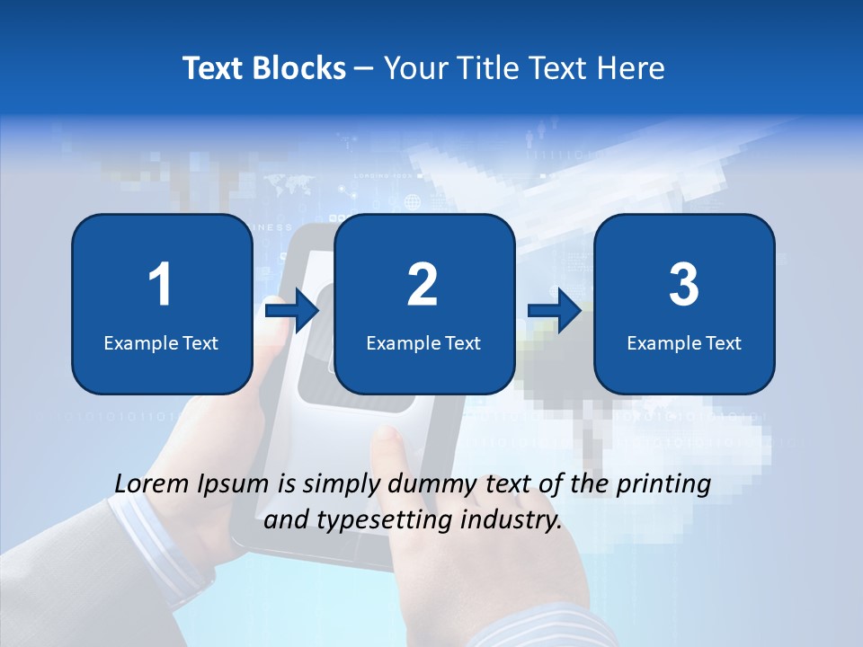 Male Modern Blue PowerPoint Template