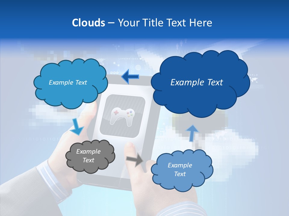 Male Modern Blue PowerPoint Template