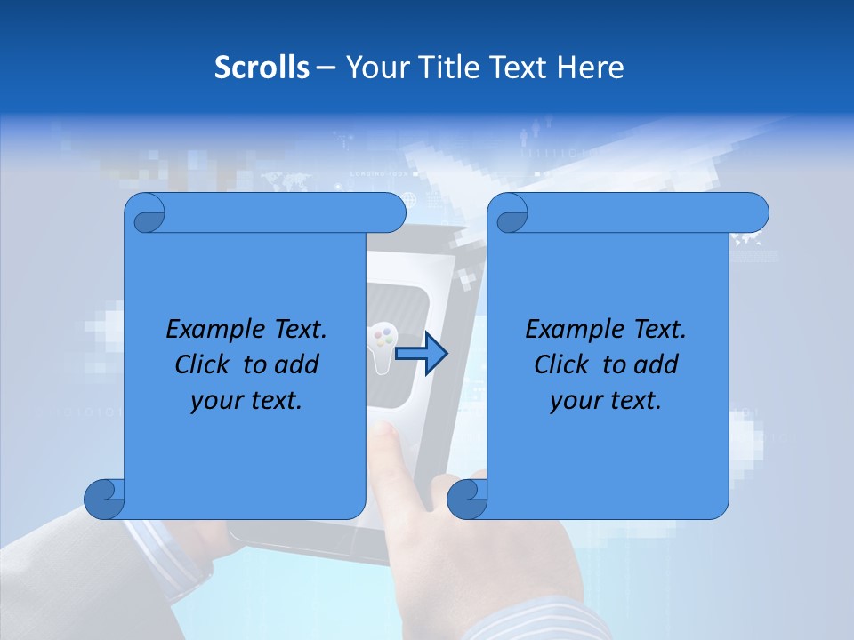 Male Modern Blue PowerPoint Template