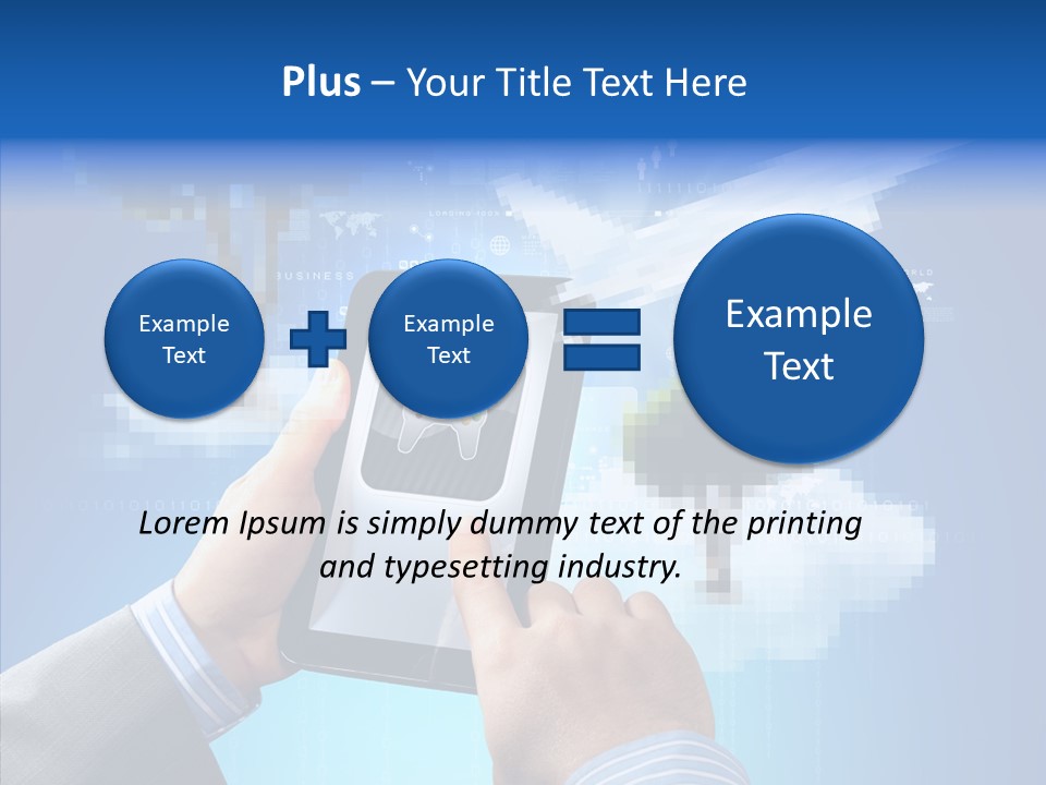 Male Modern Blue PowerPoint Template