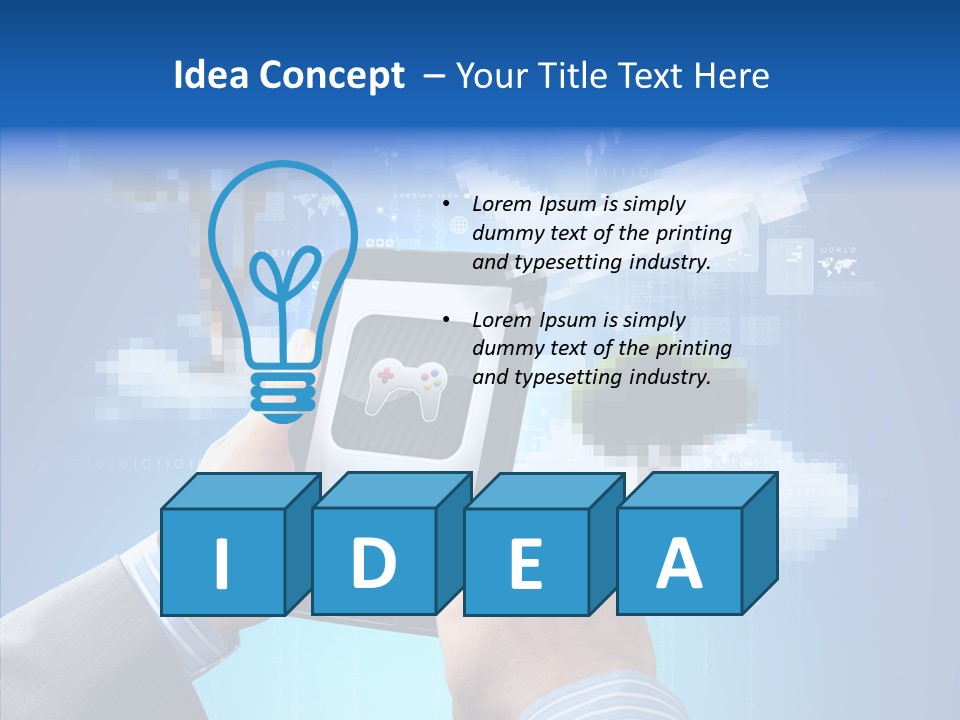 Male Modern Blue PowerPoint Template