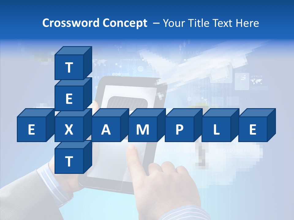 Male Modern Blue PowerPoint Template