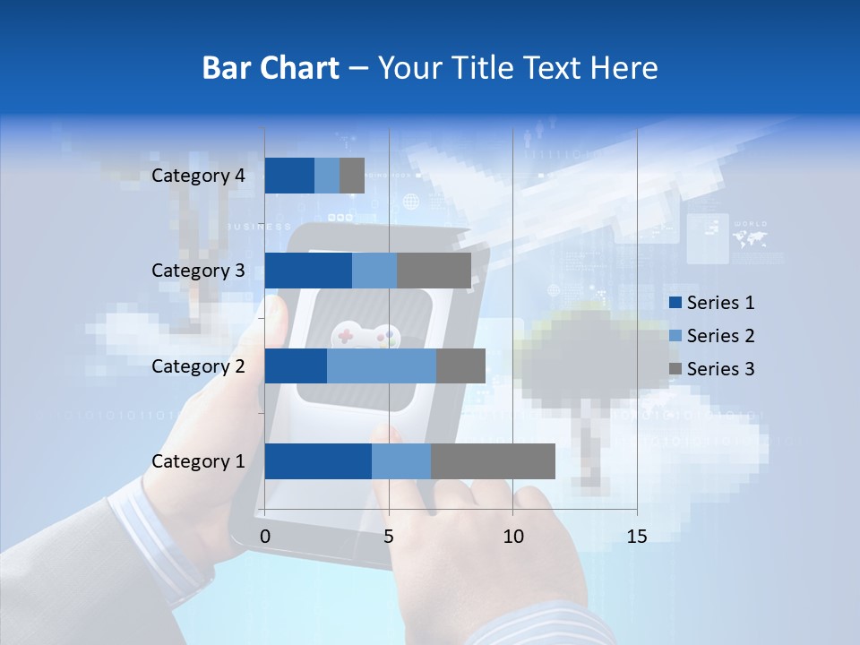Male Modern Blue PowerPoint Template