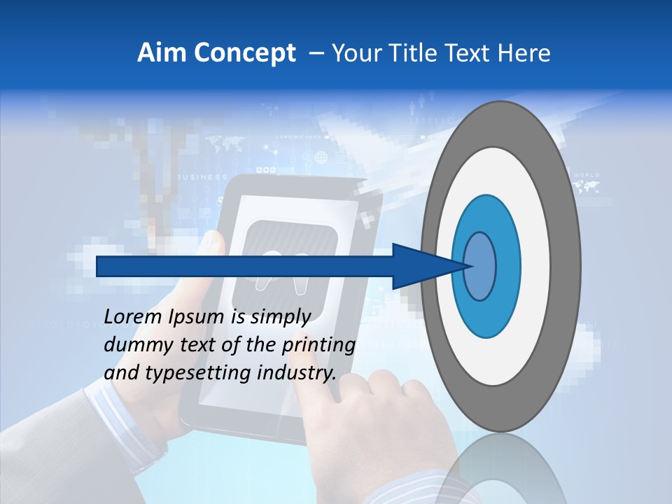 Male Modern Blue PowerPoint Template