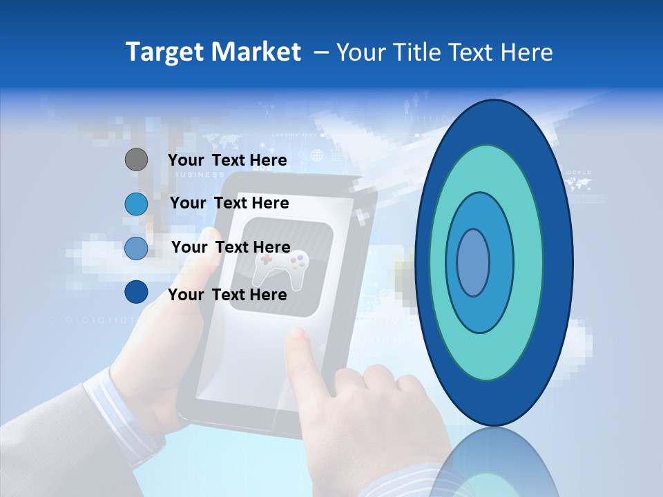 Male Modern Blue PowerPoint Template