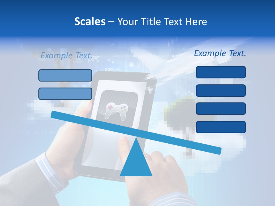 Male Modern Blue PowerPoint Template
