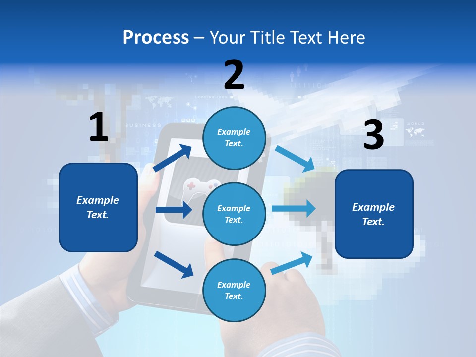 Male Modern Blue PowerPoint Template