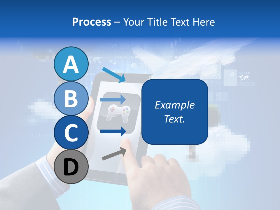 Male Modern Blue PowerPoint Template