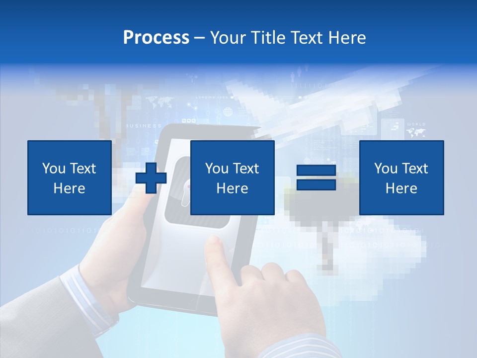 Male Modern Blue PowerPoint Template