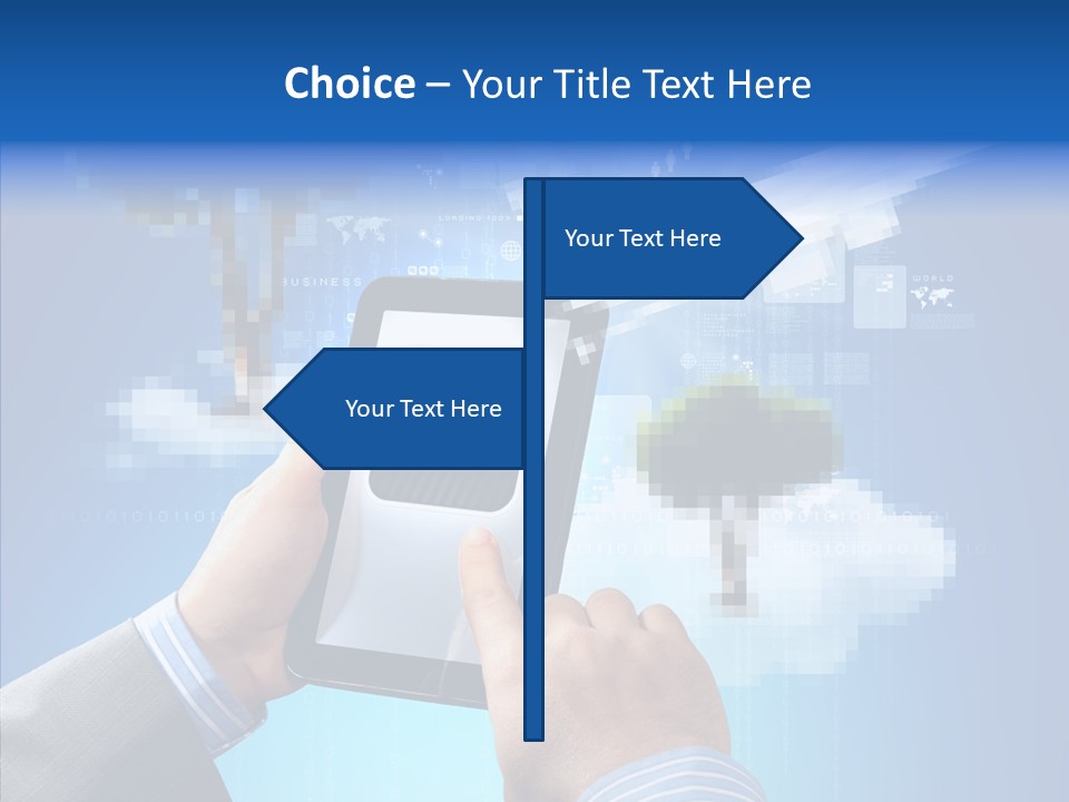 Male Modern Blue PowerPoint Template