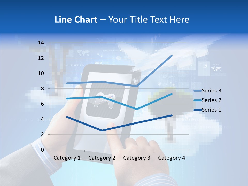 Male Modern Blue PowerPoint Template