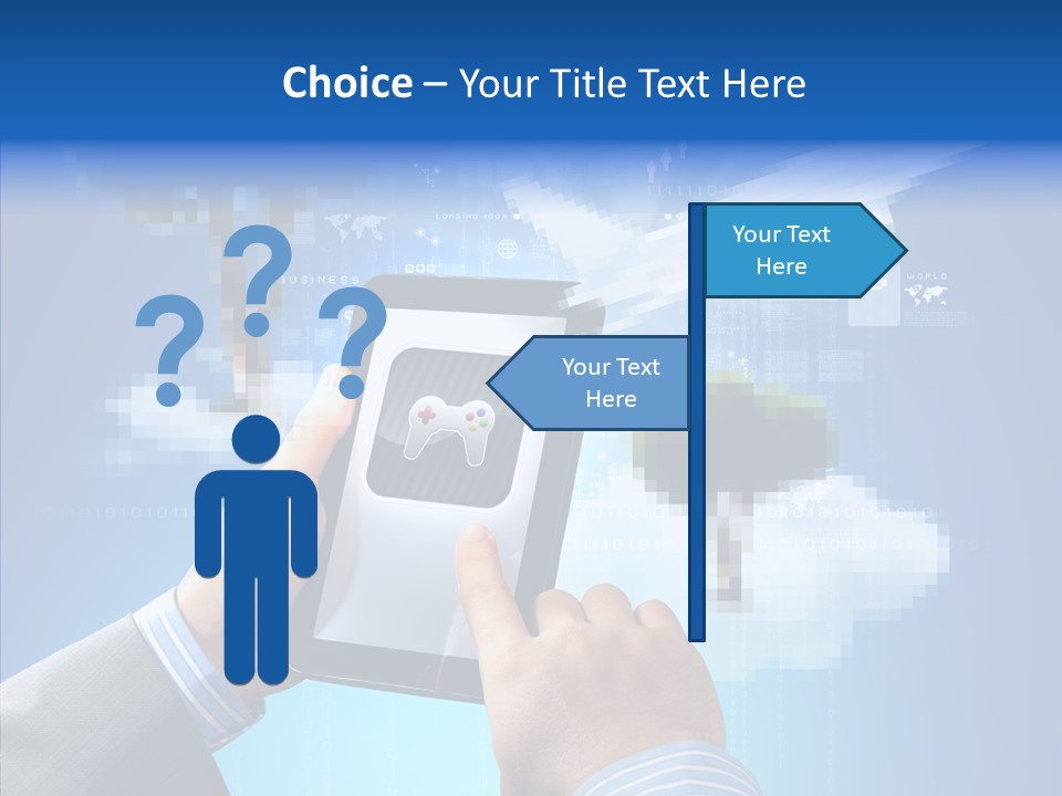 Male Modern Blue PowerPoint Template