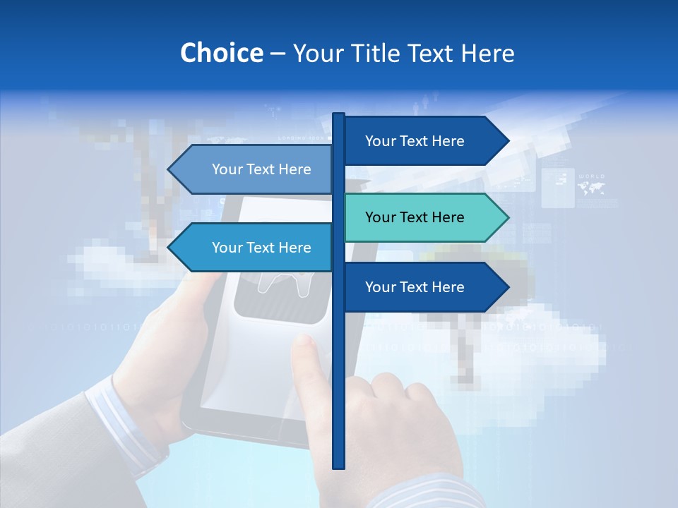 Male Modern Blue PowerPoint Template