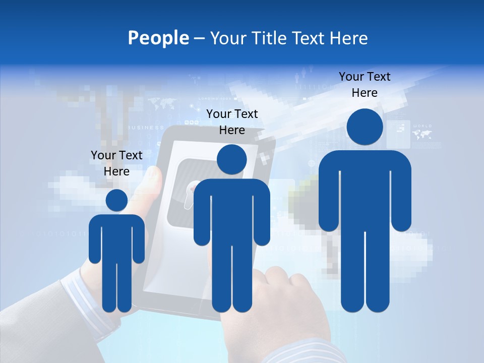 Male Modern Blue PowerPoint Template