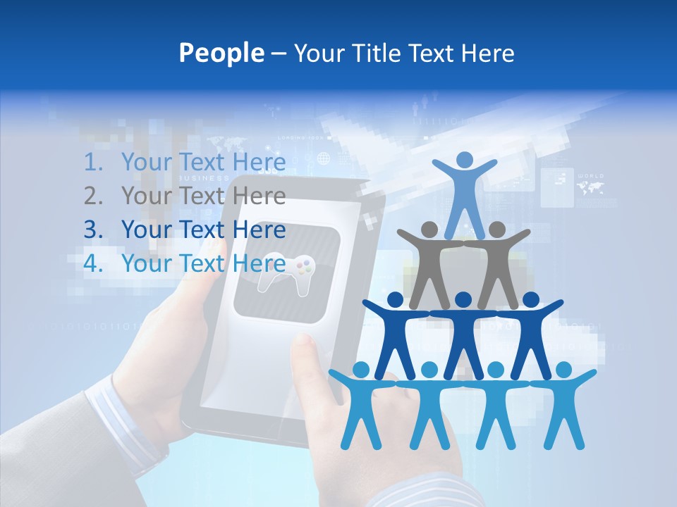 Male Modern Blue PowerPoint Template