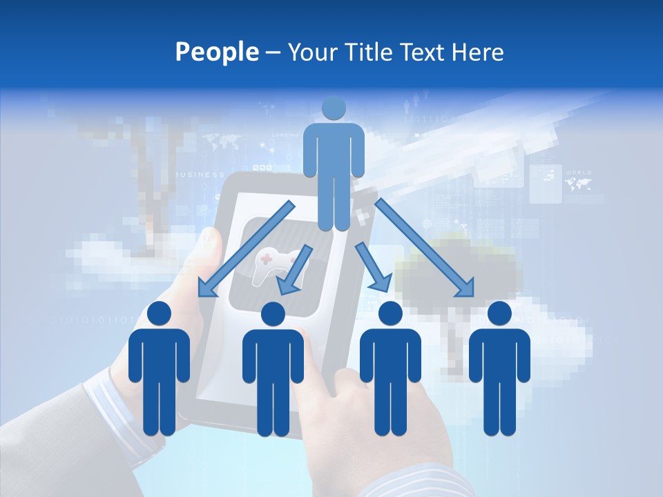 Male Modern Blue PowerPoint Template