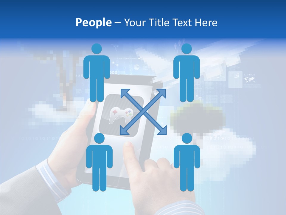 Male Modern Blue PowerPoint Template