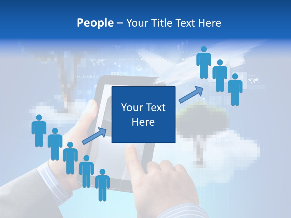 Male Modern Blue PowerPoint Template