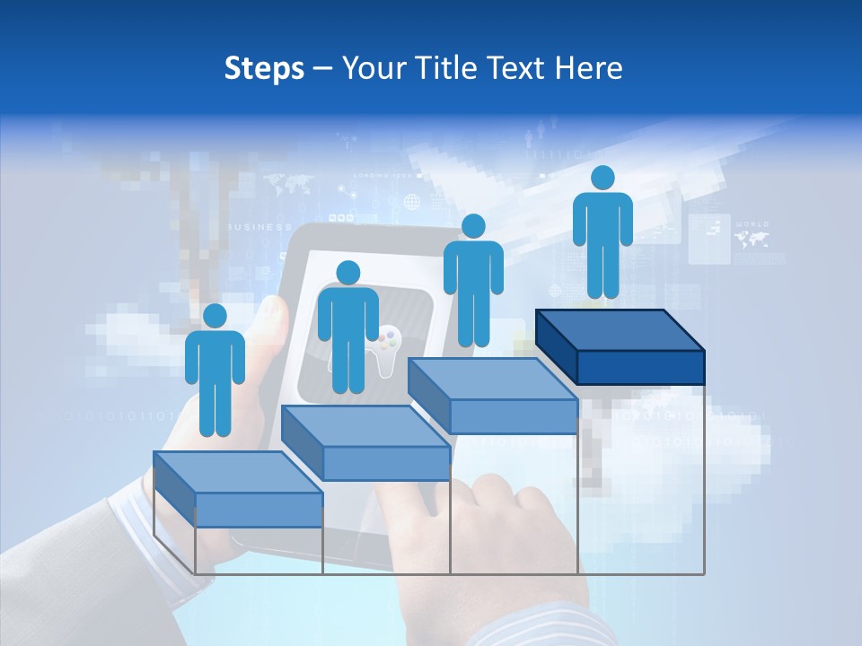 Male Modern Blue PowerPoint Template