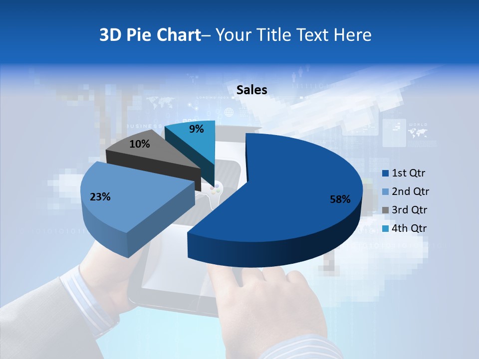 Male Modern Blue PowerPoint Template