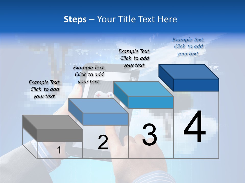 Male Modern Blue PowerPoint Template