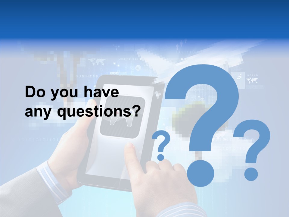 Male Modern Blue PowerPoint Template