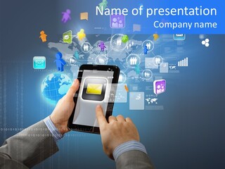 Digital Future Communication PowerPoint Template