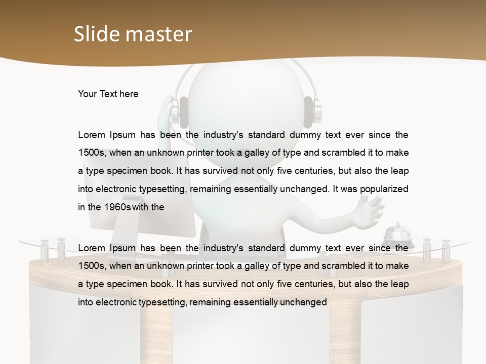 Entrance People Hotel Bell PowerPoint Template