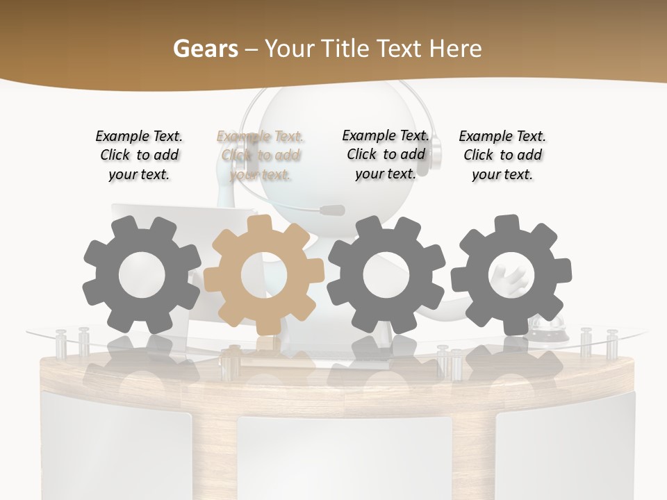 Entrance People Hotel Bell PowerPoint Template