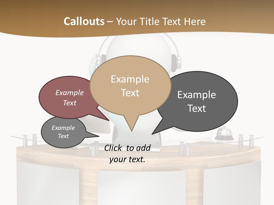 Entrance People Hotel Bell PowerPoint Template