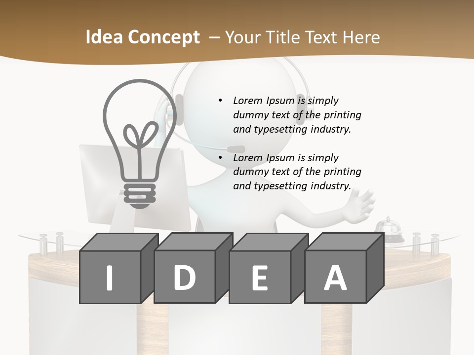 Entrance People Hotel Bell PowerPoint Template