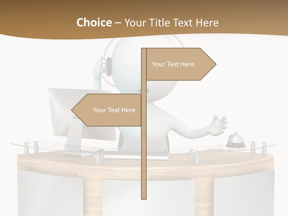 Entrance People Hotel Bell PowerPoint Template