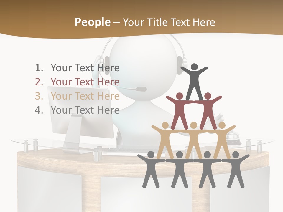 Entrance People Hotel Bell PowerPoint Template