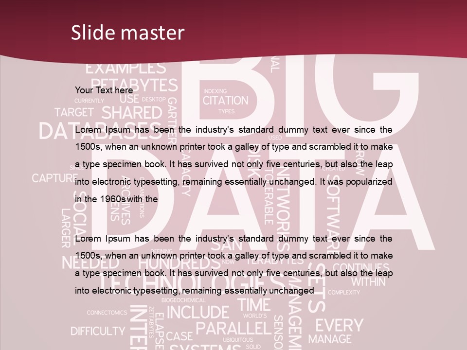 Poster Petabyte Difficulties PowerPoint Template