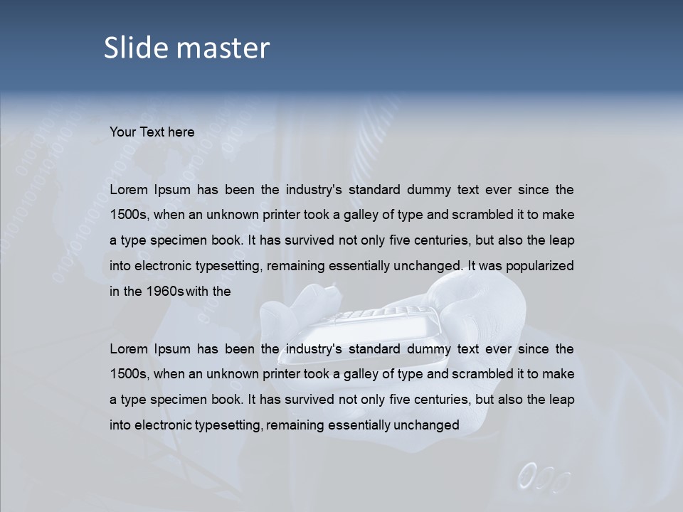 Signal Wireless Suit PowerPoint Template