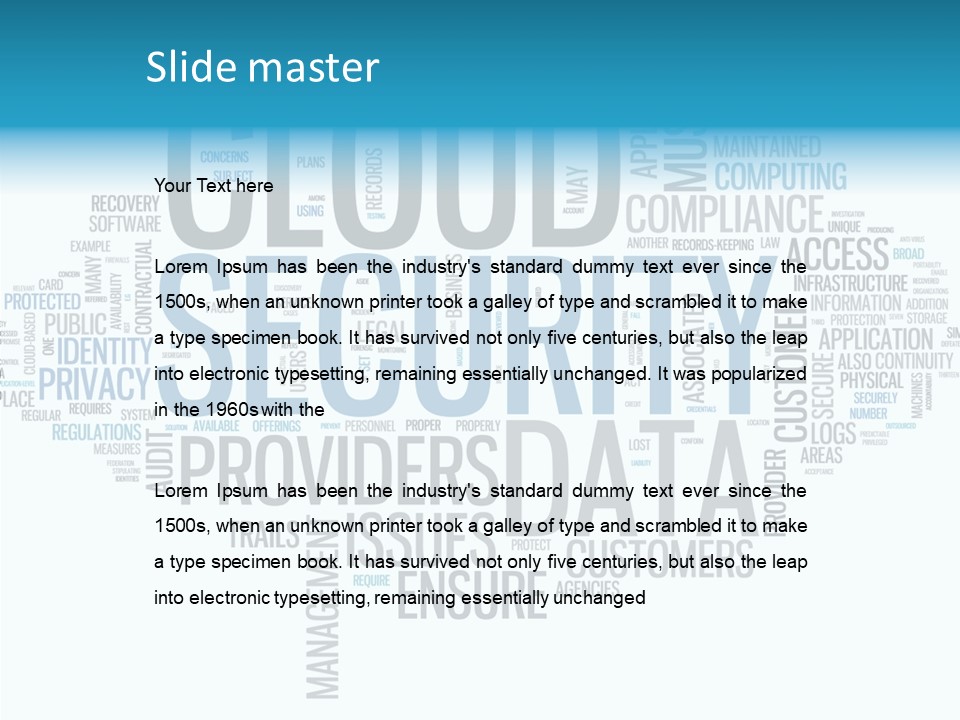 Solution Words Artwork PowerPoint Template