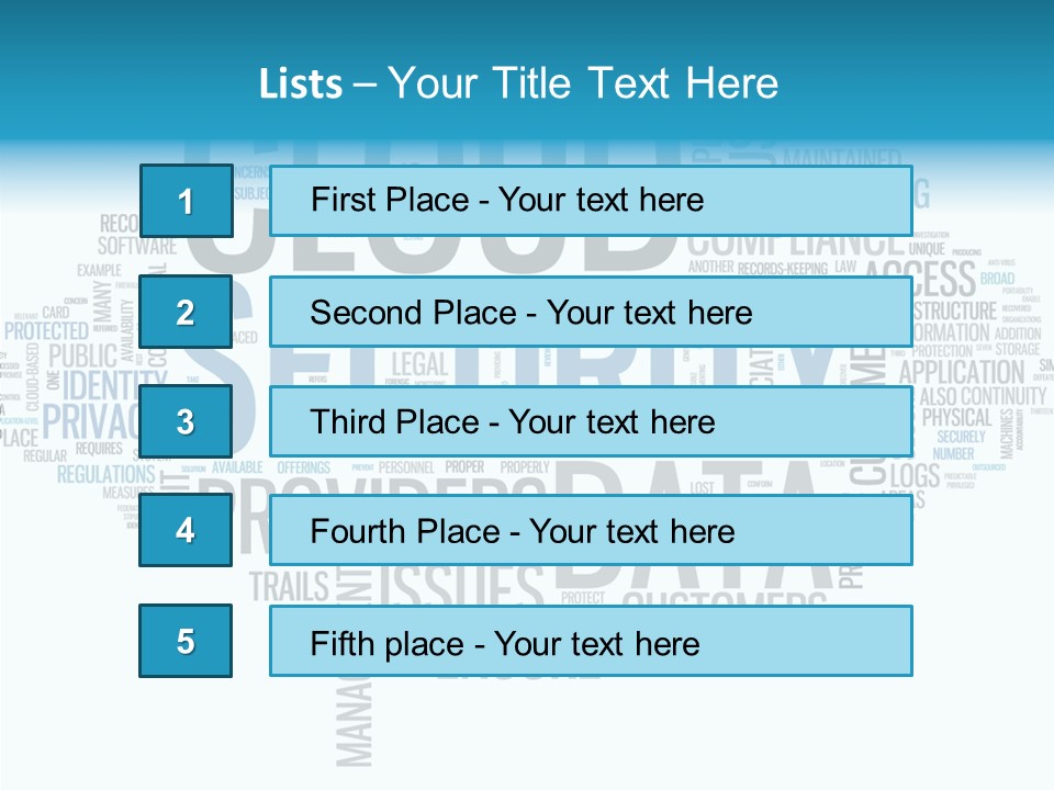 Solution Words Artwork PowerPoint Template