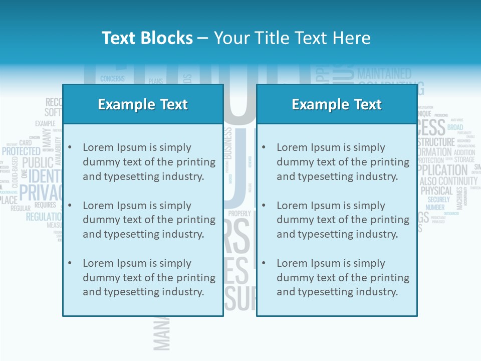 Solution Words Artwork PowerPoint Template
