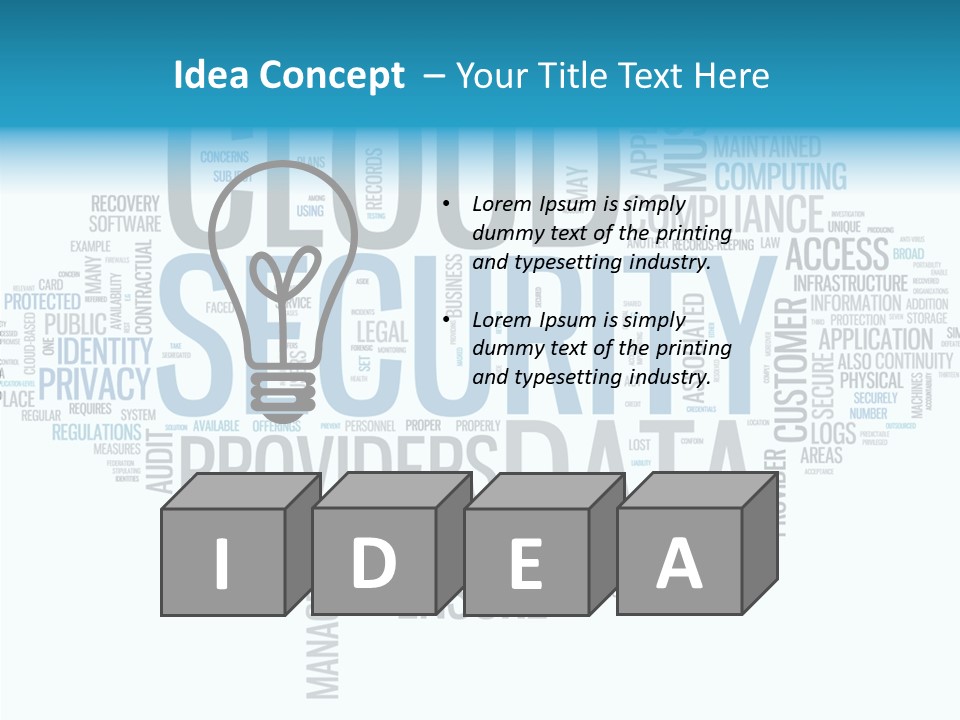 Solution Words Artwork PowerPoint Template