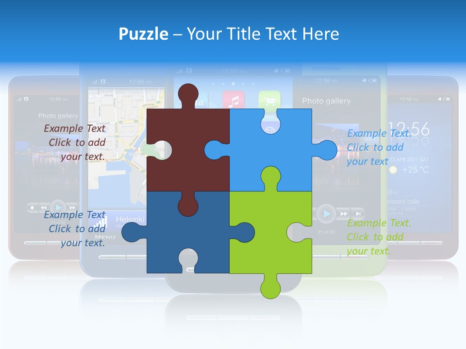 Telephone Screen Cellphone PowerPoint Template