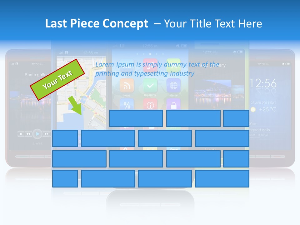 Telephone Screen Cellphone PowerPoint Template