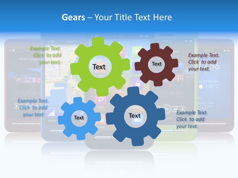 Telephone Screen Cellphone PowerPoint Template