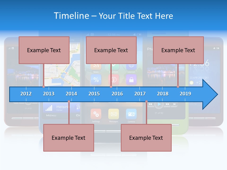 Telephone Screen Cellphone PowerPoint Template