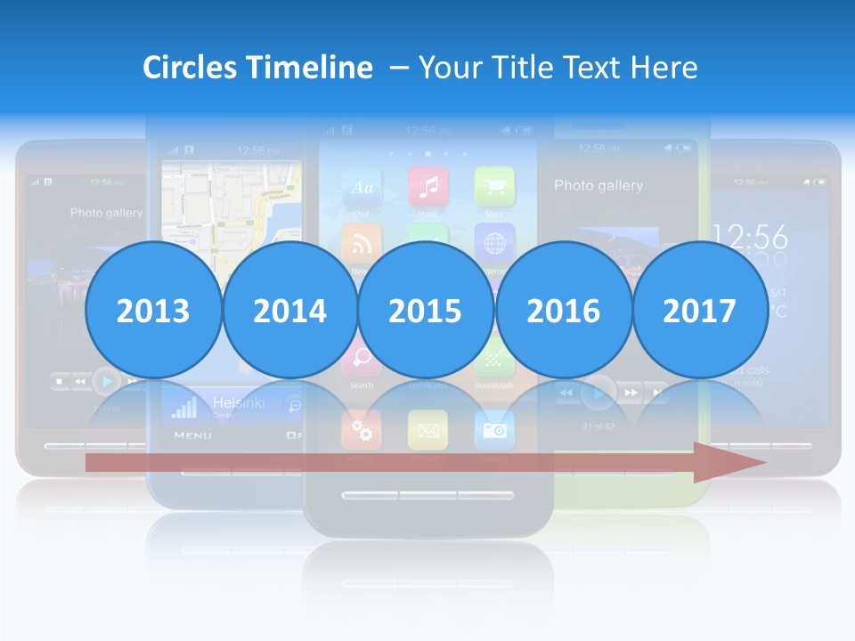 Telephone Screen Cellphone PowerPoint Template