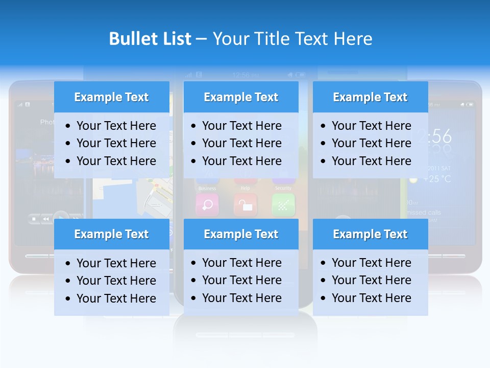 Telephone Screen Cellphone PowerPoint Template