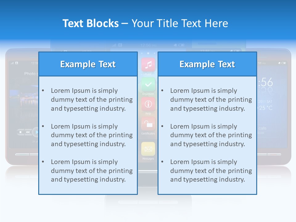 Telephone Screen Cellphone PowerPoint Template